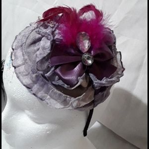 COPY - Pretty Angel handband fascinator lavender ruffle